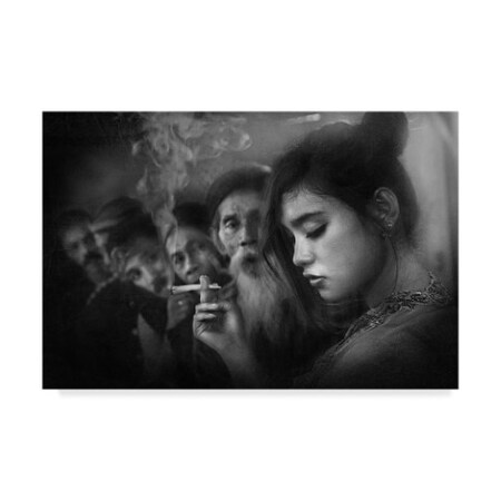 Trademark Fine Art Sebastian Kisworo 'Roro Menduts Cigarette' Canvas Art, 22x32 1X07266-C2232GG